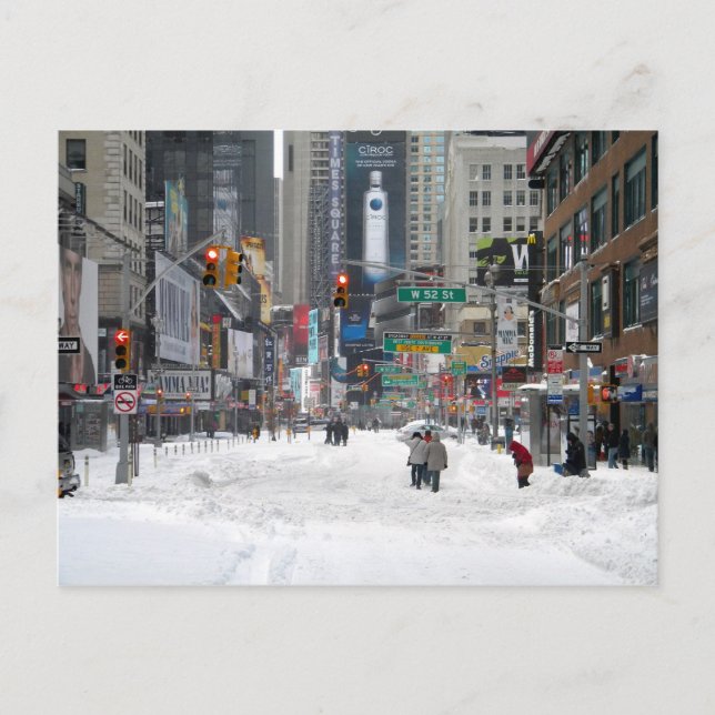 Postal Tormenta de nieve en invierno en Nueva York 12/26/ (Anverso)