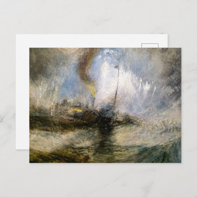Postal Tormenta de nieve | JMW Turner | (Anverso / Reverso)