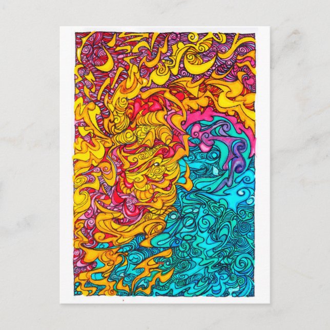 Postal tormenta de viento (Anverso)