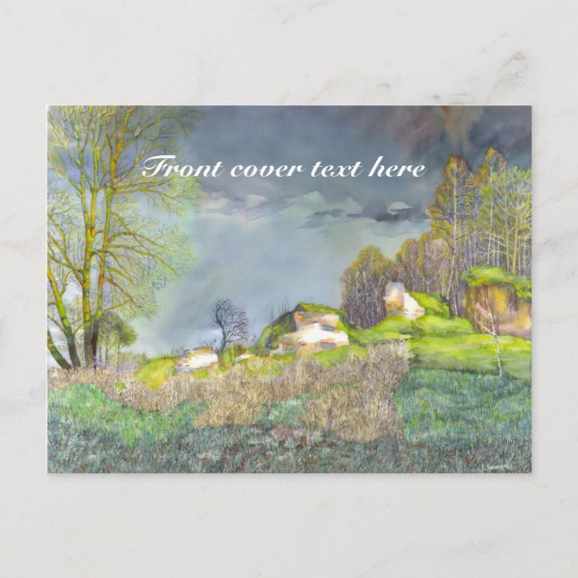 Postal Tormenta eléctrica de primavera (Anverso)