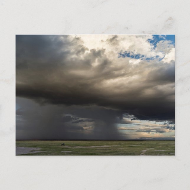 Postal Tormenta formándose sobre las laderas cercanas del (Anverso)