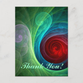 Postal Tormenta roja Floral Moderno Resumen Patrón de col