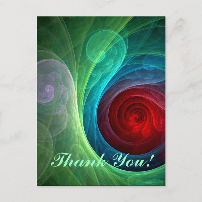 Postal Tormenta roja Floral Moderno Resumen Patrón de col (Anverso)