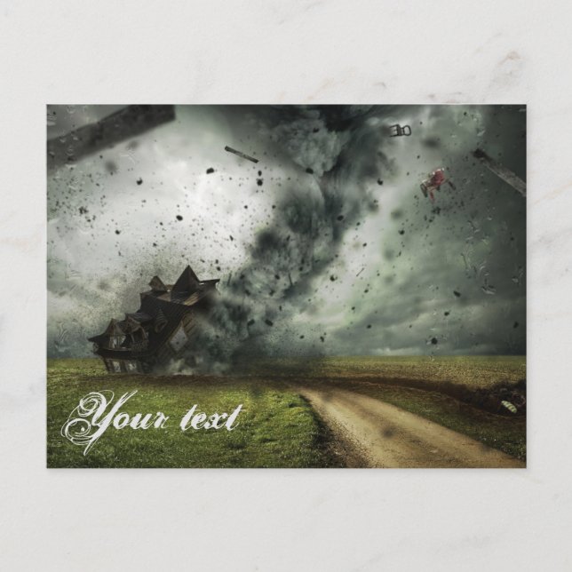 Postal Tornado destruye la meteorología de la tormenta in (Anverso)