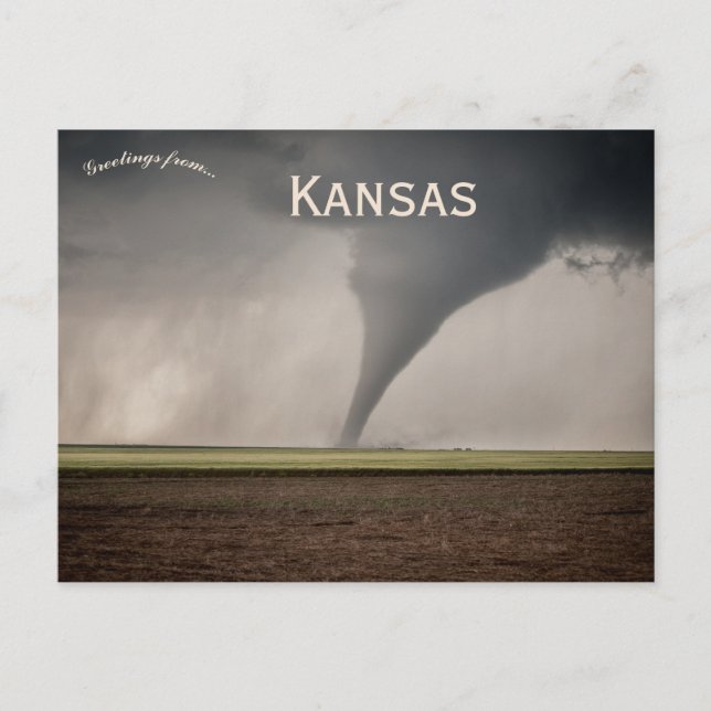 Postal Tornado en Dodge City Kansas (Anverso)