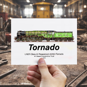 Postal Tornado Vintage Steam Train English Locomotive
