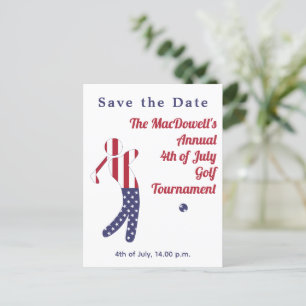 Postal Torneo de Golf Bandera Americana 4 de Julio