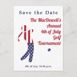 Postal Torneo de Golf Bandera Americana 4 de Julio