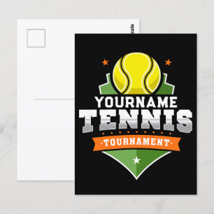 Postal Torneo Personalizado de NOMBRE para Jugador de Ten