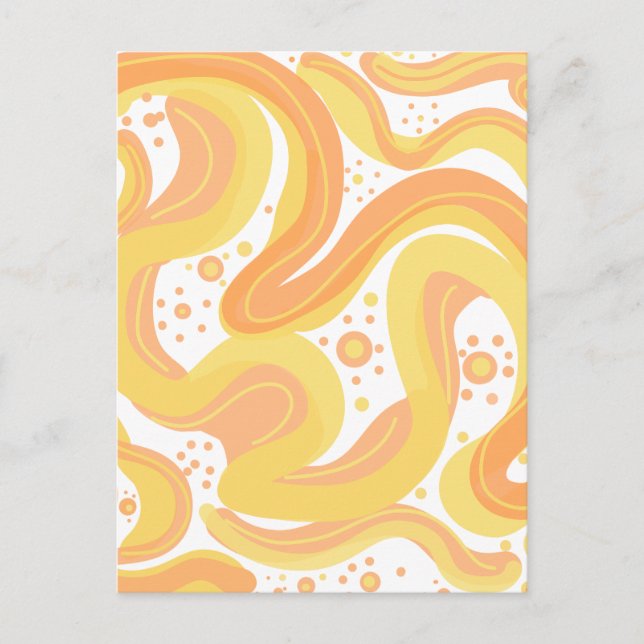 Postal Tornillos naranjas Y Amarillos Con Puntos (Anverso)