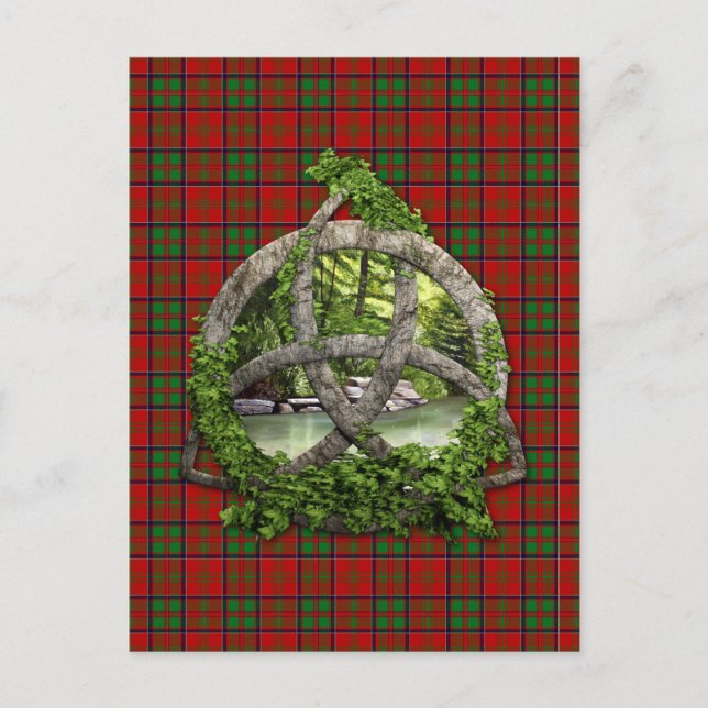 Postal Torno Celta Knot Y Clan MacDonald De Glencoe (Anverso)