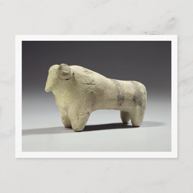 Postal Toro al estilo Ubaid, c.4000-3500 BC (terracota (Anverso)