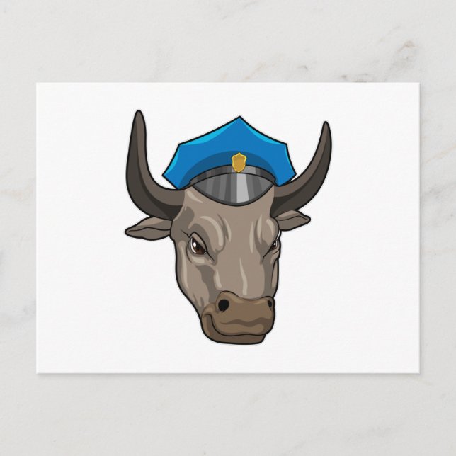 Postal Toro como oficial de policía Policía (Anverso)