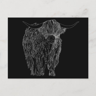 Postal Toro de Highlander de Escocia