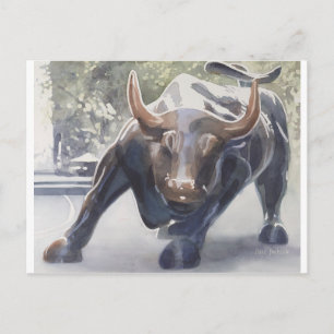 Postal Toro de Wall Street por Paul Jackson