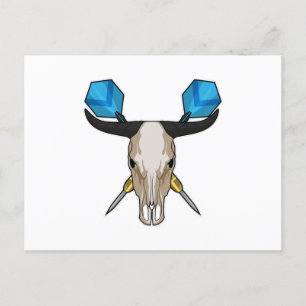 Postal Toro en Dardos con Dardo