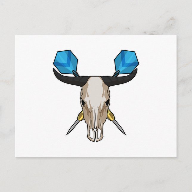 Postal Toro en Dardos con Dardo (Anverso)