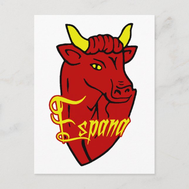 Postal Toro Español de España para enamorados de España (Anverso)