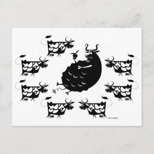 Postal Toro y vacas