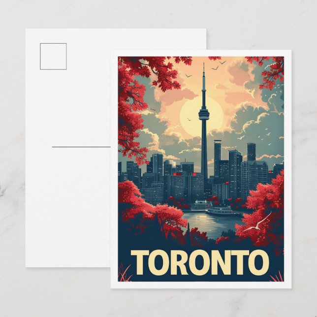 Postal Toronto Canadá Arte vintage Viaje (Anverso / Reverso)