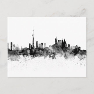Postal Toronto Canada Skyline Black White