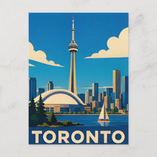 Postal TORONTO — CN Tower y horizonte junto al lago Escap