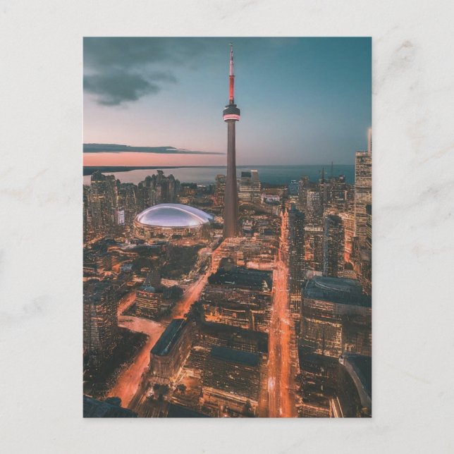 Postal Toronto Downtown Cityscape, Toronto Downtown art (Anverso)