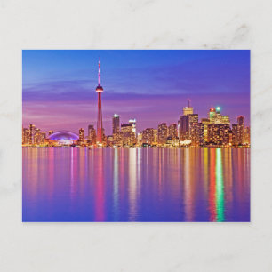 Postal Toronto horizonte al anochecer