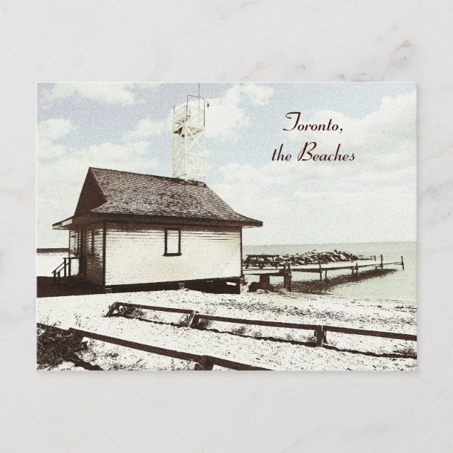 Postal toronto, las playas, el socorrista (Anverso)
