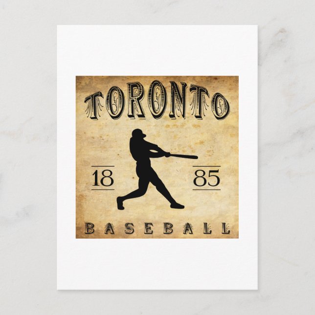 Postal Toronto Ontario Canadá Béisbol 1885 (Anverso)