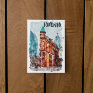 Postal Toronto Ontario Canada Travel Watercolor