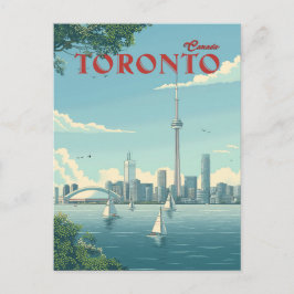 Postal Toronto Skyline Sails Away