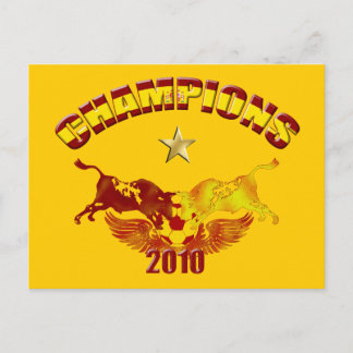 Postal Toros españoles campeones 2010