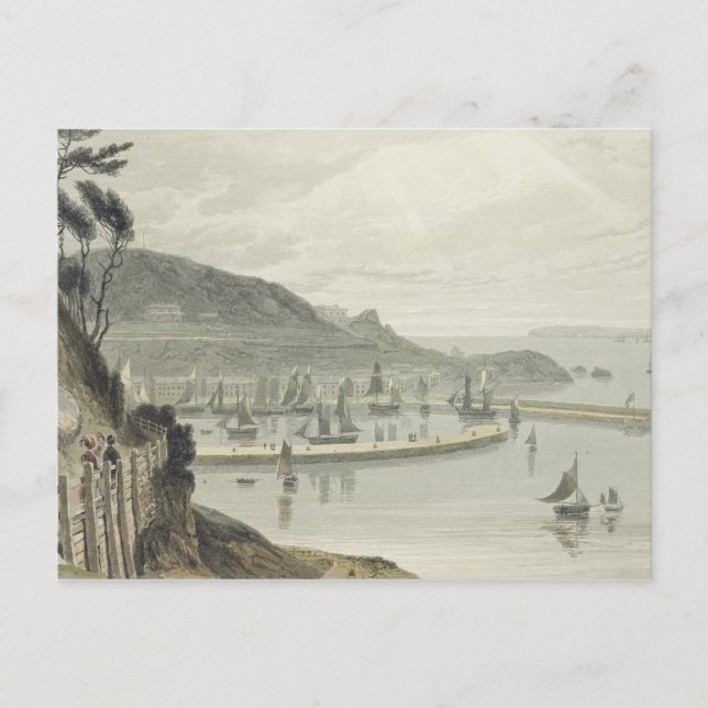 Postal Torquay, Devon, del Volumen VIII de 'A Voyage Arou (Anverso)