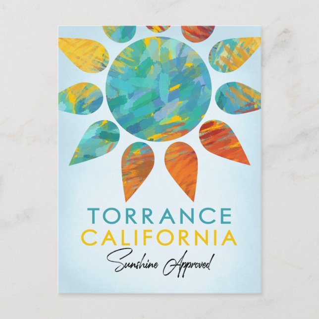 Postal Torrance California Sunshine Travel (Anverso)