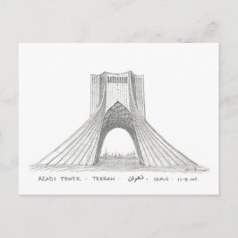 Postal Torre Azadi, Teherán, Irán