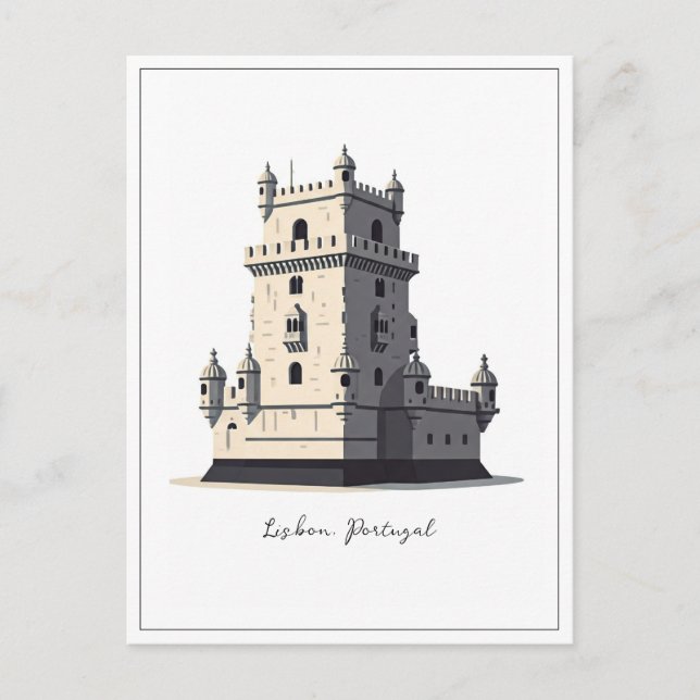 Postal Torre Belem de Lisboa Portugal (Anverso)