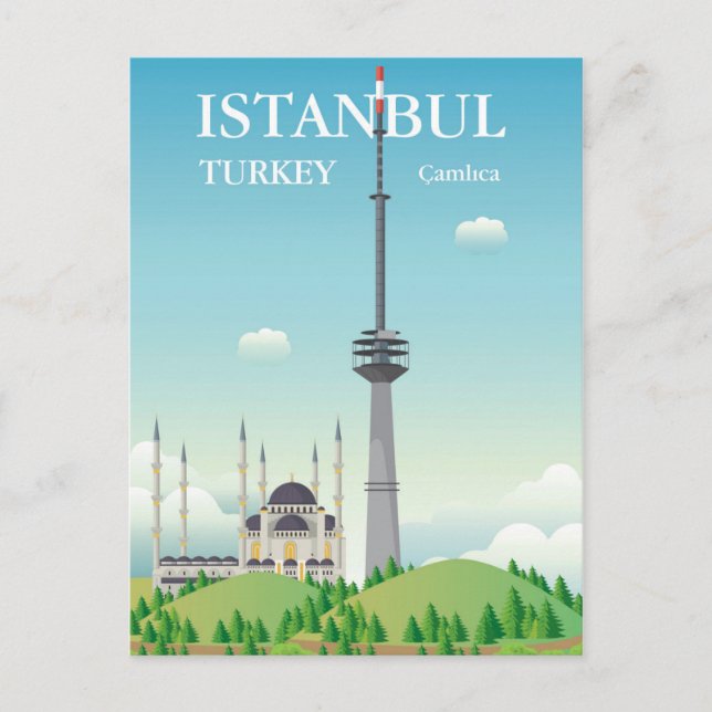 Postal Torre Camlica | Estambul, Turquía (Anverso)