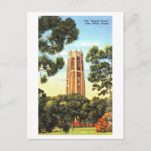 Postal Torre Cantante Vintage Bok, Lake Wales, Florida,