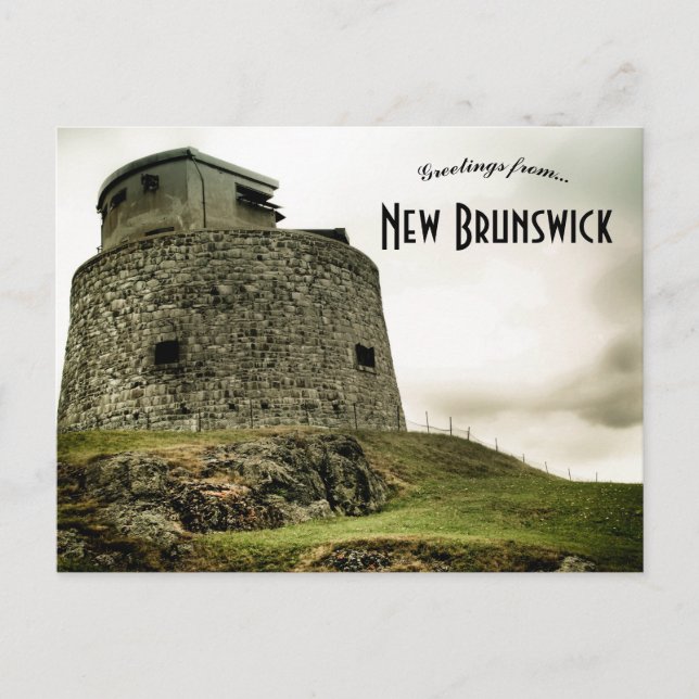 Postal Torre Carleton Martello Nuevo Brunswick Canadá (Anverso)