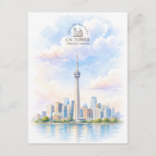 Postal Torre CN, destino de la ciudad de Toronto Viaje