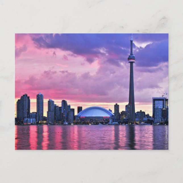 Postal Torre CN : Vista desde Center Island Toronto (Anverso)
