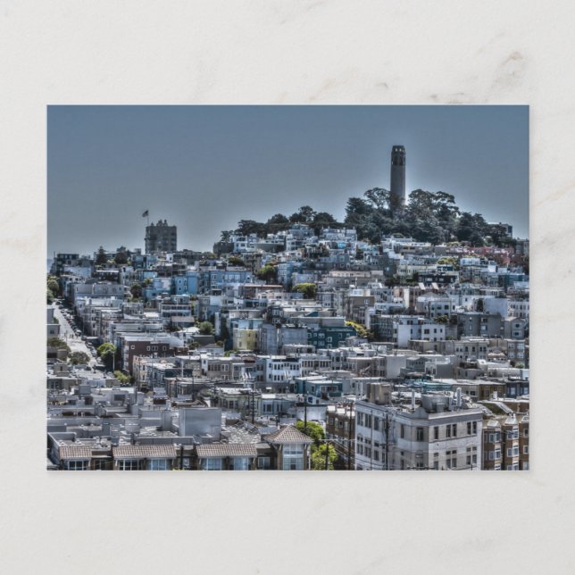 Postal Torre Coit de San Francisco (Anverso)