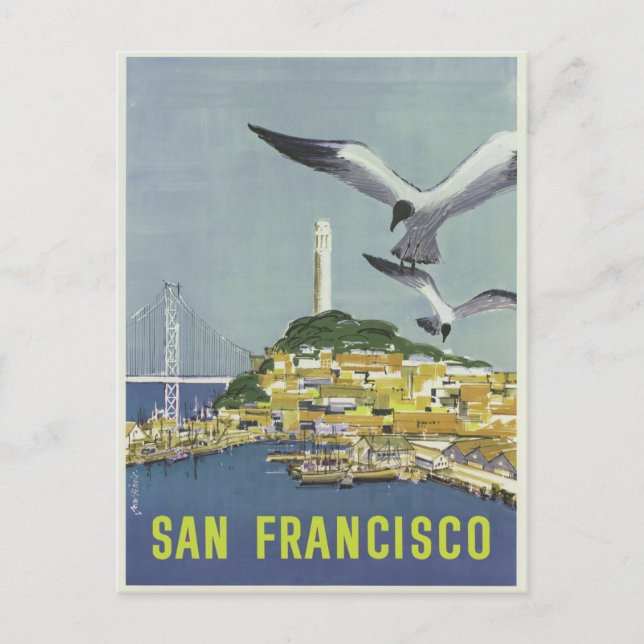 Postal Torre Coit de San Francisco (Anverso)