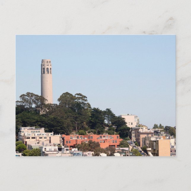 Postal Torre Coit de San Francisco (Anverso)