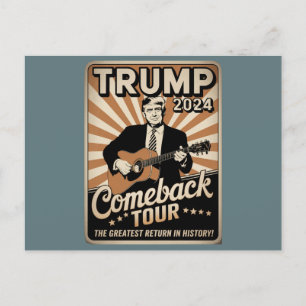 Postal TORRE COMEBACK DE Vintage TRUMP 2024 Rocks