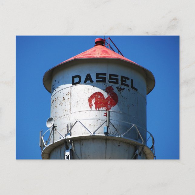 Postal Torre de agua de Dassel (Anverso)