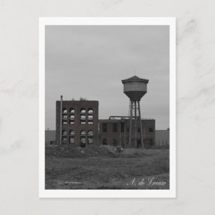 Postal Torre de agua de ruinas industriales Foto de arte