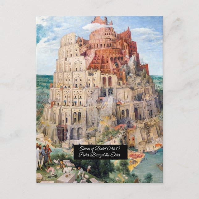 Postal Torre de Babel (Anverso)
