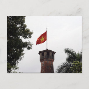 Postal torre de bandera de vietnam